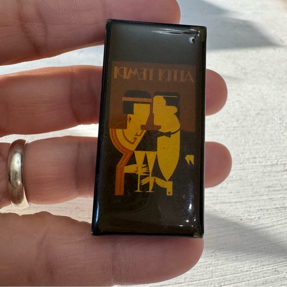 Vintage Match Safe Lacquered Box Art Deco Altri Tempi NYC Italian Restaurant - Picture 2 of 13